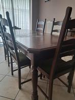 Gratis: Eettafel + 5 stoelen, Huis en Inrichting, Ophalen, Gebruikt, Rustiek, 200 cm of meer