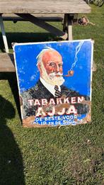 Oud emaille bord tabakken Ajja beste pijp en sigaret, Verzamelen, Ophalen, Gebruikt, Reclamebord