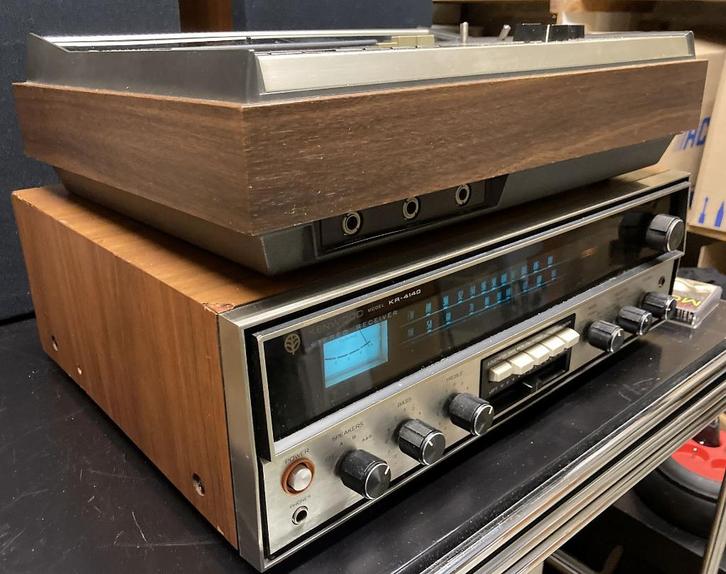 Kenwood KR-4140 receiver + KX-700 cassettedeck, TV, Hi-fi & Vidéo, Chaîne Hi-fi, Utilisé, Deck cassettes ou Lecteur-enregistreur de cassettes