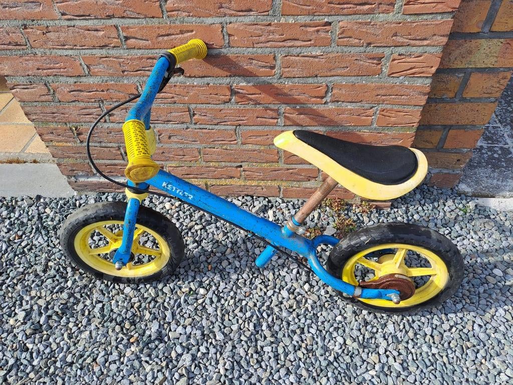 kinderfiets blauw, Ophalen