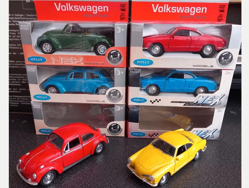 3 Vw kever + 3 Vw karmann Ghia Oldtimer modellen, Enlèvement, Neuf, Voiture