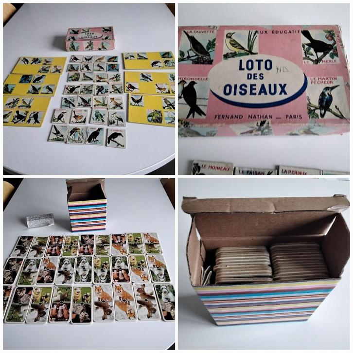 2 jeux de loto enfants vintage/ les oiseaux et animaux, Enfants & Bébés, Jouets | Éducatifs & Créatifs, Utilisé, Langue et Lecture