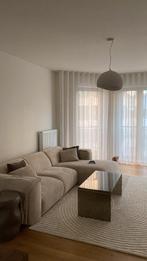 XXL Hoekbank Beige ribfluweel, Huis en Inrichting, Ophalen, 250 tot 300 cm, Gebruikt, Hoekbank