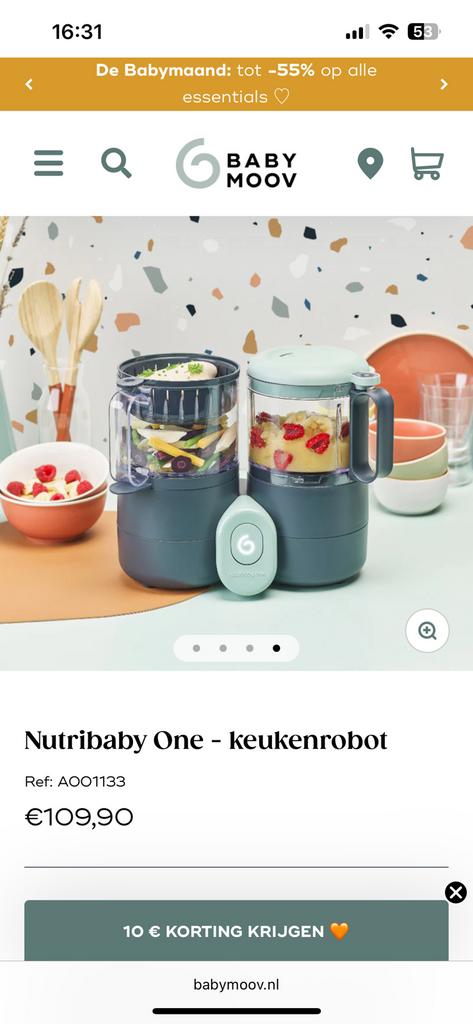 Babymoov nutribaby one, Ophalen, Nieuw, Overige typen