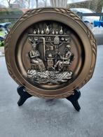 Vintage wandbord met zwarte houten standaard, Enlèvement