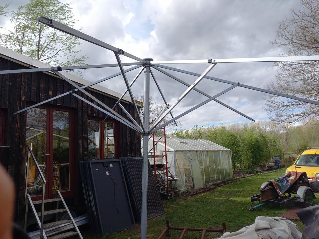 Horeca grote ronde parasol frame, Tuin en Terras, Parasols, Ophalen, Gebruikt, Meer dan 4 meter, Stokparasol