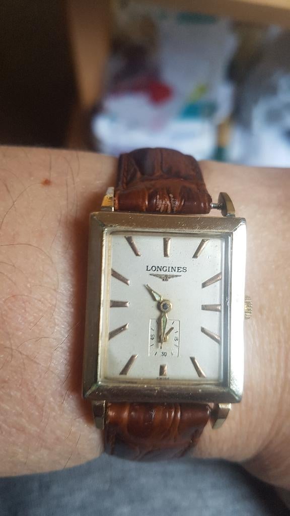 Longines, Autres marques, Enlèvement ou Envoi, Cuir, Utilisé