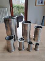 7 pots-mesures en étain, Antiquités & Art, Enlèvement