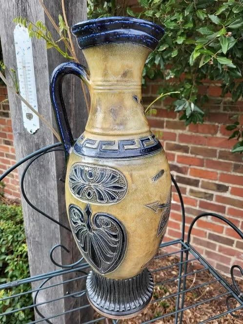 Impressionnant vase Bouffioulx - Vert/Grès - Roger Guérin, Antiquités & Art, Enlèvement