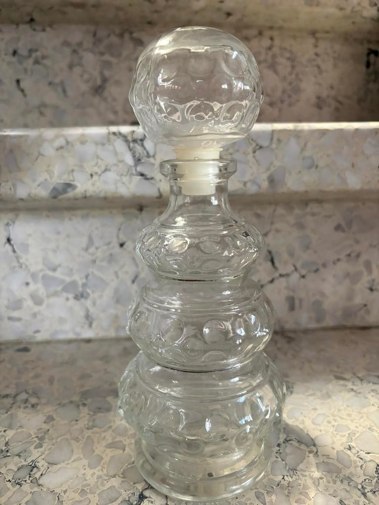 Vintage Franse fles in gegoten glas, Antiek en Kunst, Ophalen of Verzenden