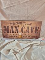 Stoer houten 'Man Cave' wandbord – Vintage look (40x20cm), Huis en Inrichting, Ophalen