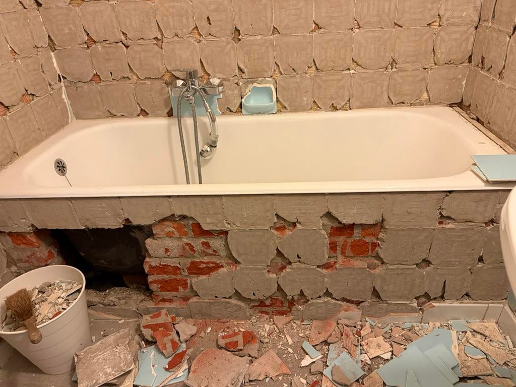 Gietijzeren badkuip L165 B 65, Ophalen, Zo goed als nieuw, Kraan