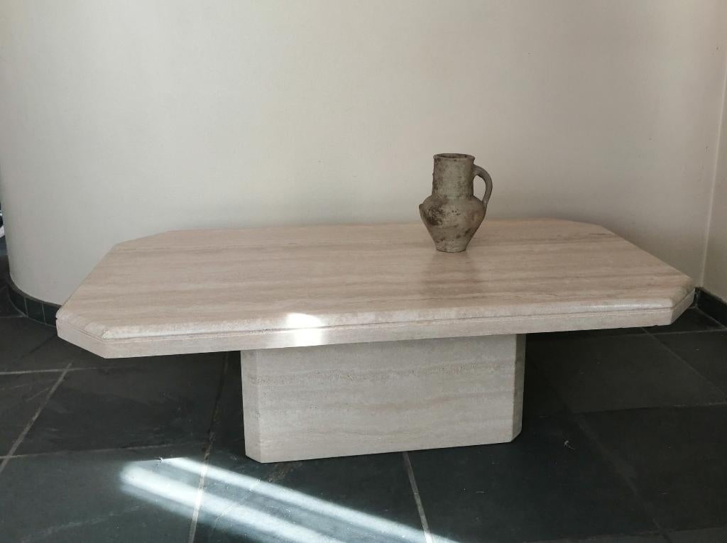 vintage salontafel travertin Italiaans, Ophalen