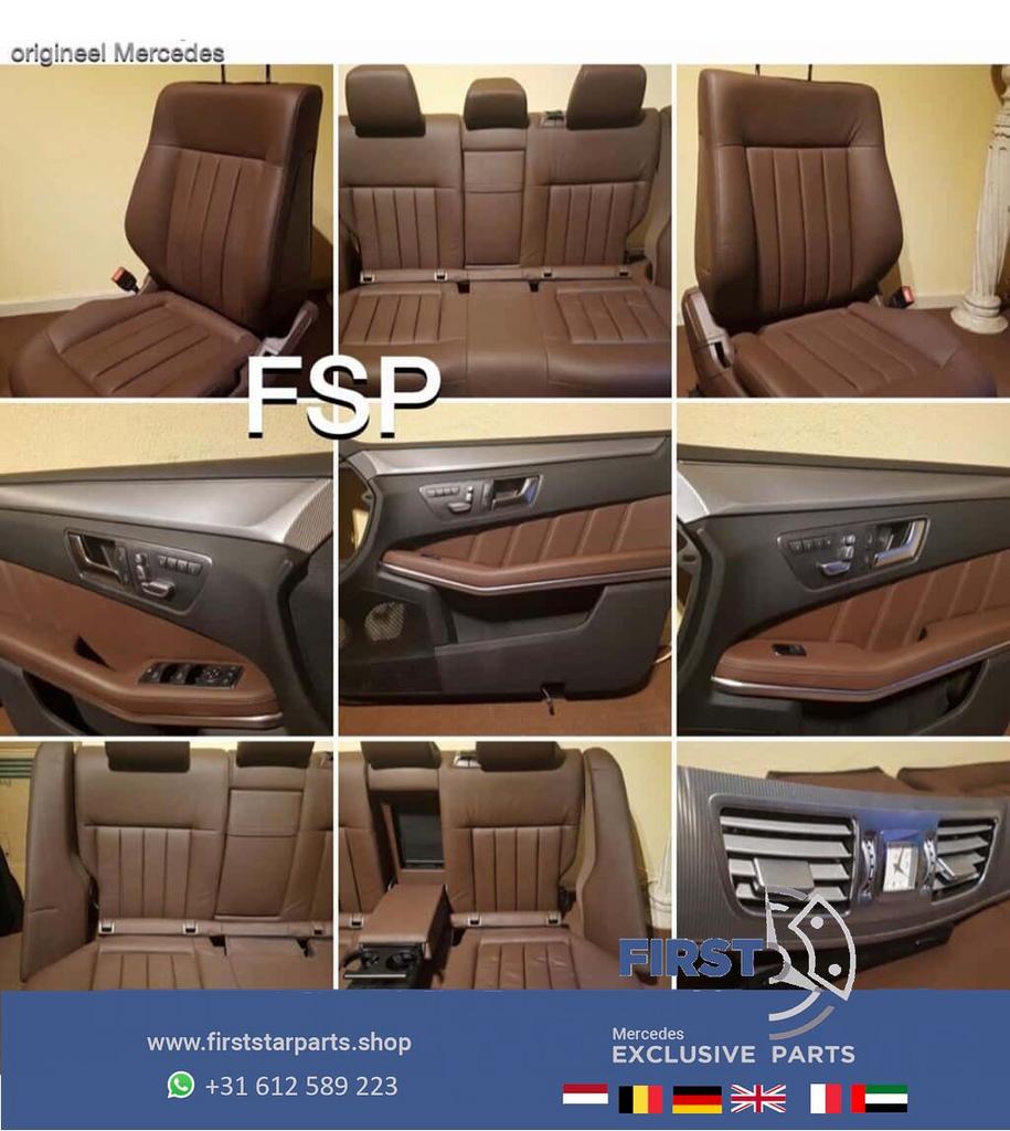 W212 E Klasse AMG E63 interieur bruin leer Mercedes stoelen, Auto-onderdelen, Gebruikt, -, Ophalen of Verzenden, -