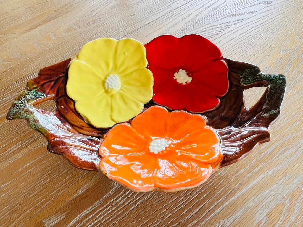 Assiette de service vintage, Enlèvement ou Envoi, Comme neuf, Rouge