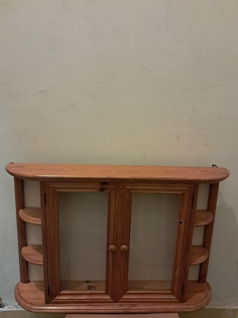 Création rare d'une petite Armoire de décoration en vitrine., Maison & Meubles, Avec porte(s), Vintage, Verre, Enlèvement