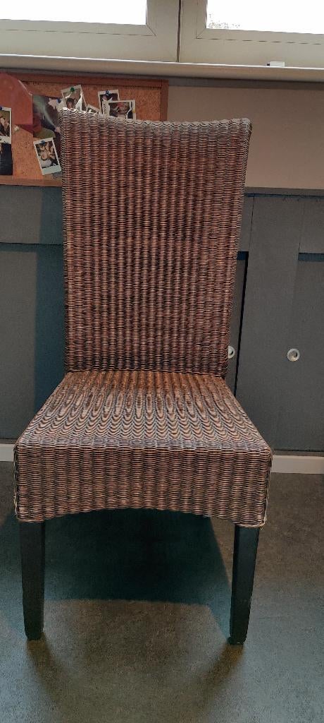 4 stoelen, Maison & Meubles, Chaises, Comme neuf, Brun, Enlèvement, Osier ou Rotin