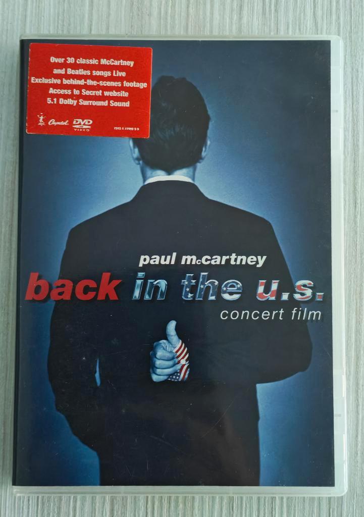 PAUL McCARTNEY - Back in the U.S. (DVD concertfilm), Cd's en Dvd's, Dvd's | Muziek en Concerten, Zo goed als nieuw, Muziek en Concerten