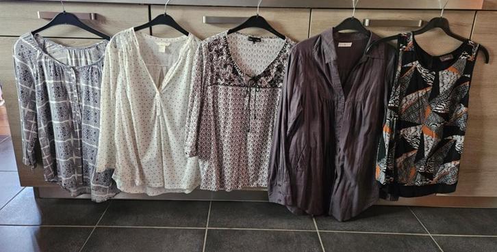 Lot de 5 blouses taille M, Kleding | Dames, Blouses en Tunieken, Zo goed als nieuw, Maat 38/40 (M), Blauw, Ophalen of Verzenden