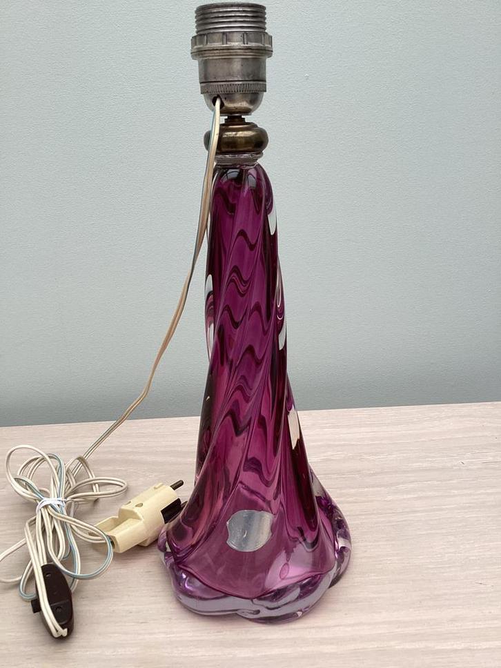 VINTAGE VAL SAINT LAMBERT - ICONISCH SWIRL MODEL 1960', Maison & Meubles, Lampes | Lampes de table, Utilisé, Enlèvement