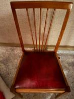 Zes stoelen, Ophalen, Gebruikt, Rood, Hout