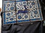 Vintage tegels afbeelding hert 6 tegels 15,3/15, 3 cm, Antiek en Kunst, Ophalen