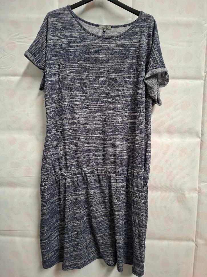 Liz Devy Casual Lifestyle jurk - Blauw-grijs gemêleerd, Kleding | Dames, Jurken, Zo goed als nieuw, Maat 46/48 (XL) of groter