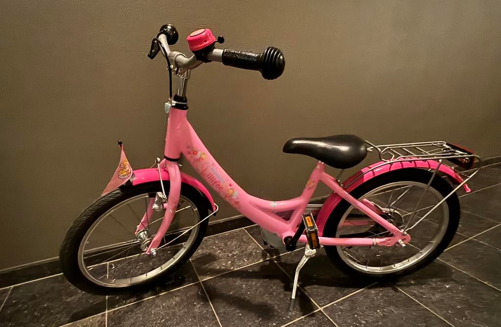 Kinderfiets 16 inch, merk puky, frame aluminium, kleur roze, Ophalen, Zo goed als nieuw, 16 inch