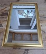 Rechthoekige goudkleurige spiegel L 55 cm x B 35 cm, Huis en Inrichting, Woonaccessoires | Spiegels, Minder dan 50 cm, Gebruikt
