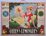 QUEENS LEMONADES Carton publicitaire 1920, Collections, Enlèvement ou Envoi, Utilisé, Panneau publicitaire