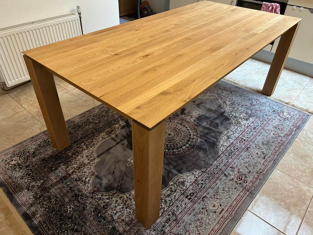 Table Ethnicraft en chêne massif, 150 à 200 cm, Cinq personnes ou plus, Design, Comme neuf