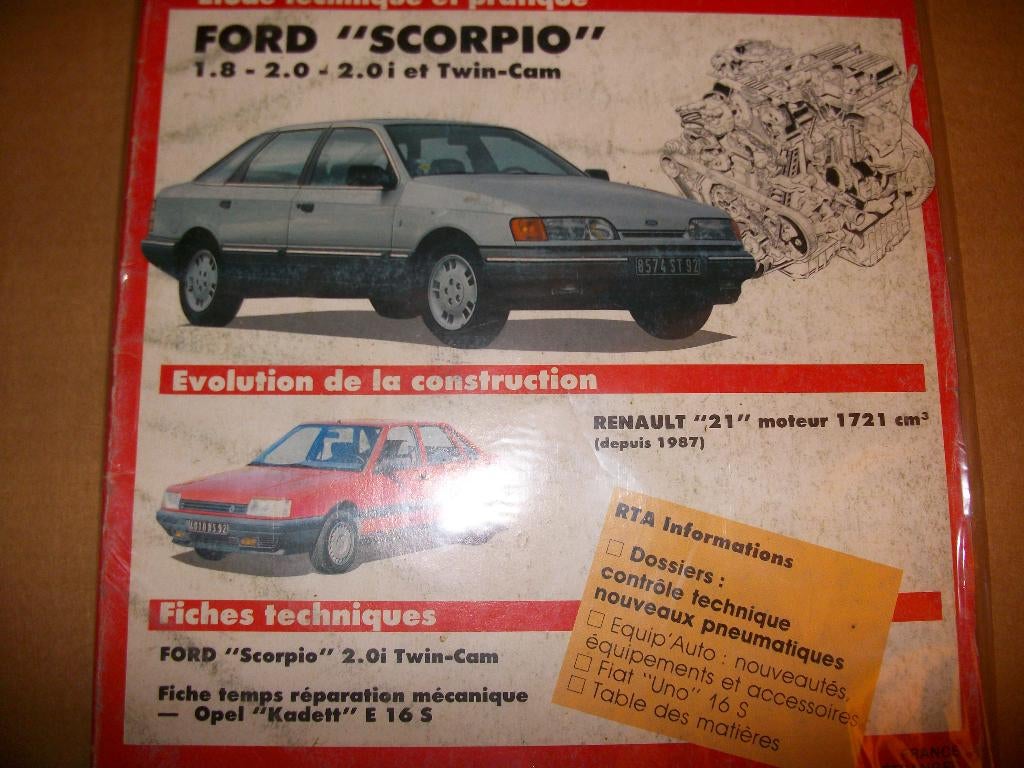 revue technique ford scorpio essence 1987-1989, Ophalen of Verzenden