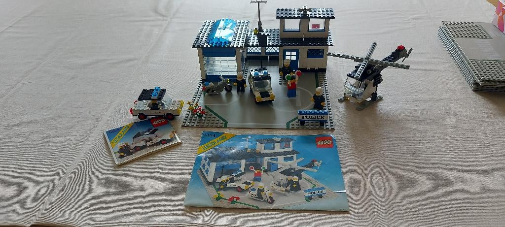 Lego vintage 6384 + 6623 Politie, Gebruikt, Overige thema's, Inclusief extra onderdelen, Lego