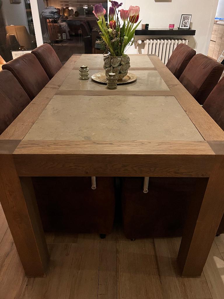 Eetplaats, Huis en Inrichting, Complete eetkamers, Ophalen, Gebruikt, 4 tot 6 stoelen