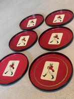 Sous-verres vintage Johnnie Walker, lot de 6 Striding Man, Collections, Marques & Objets publicitaires, Enlèvement ou Envoi, Comme neuf