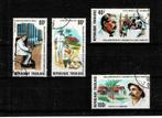 AFRIKA TOGO DOKTER ALBERT SCHWEITZER 4 POSTZEGELS GESTEMPEL, Postzegels en Munten, Postzegels | Afrika, Ophalen of Verzenden, Overige landen