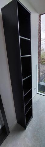 Zwarte smalle stellingkast  (brxdxh 28x25x197), Ophalen, Gebruikt