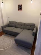 Grijze zetel, Huis en Inrichting, Zetels | Zetels, Ophalen, Hoekbank, Driepersoons, 75 tot 100 cm