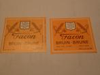 bieretiketten Facon Bruin, Enlèvement ou Envoi, Comme neuf, Autres types, Autres marques