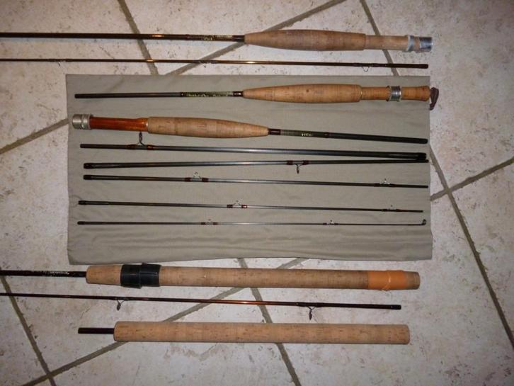 vliegvishengels Ladislo Elnetti, Watersport en Boten, Hengelsport | Vliegvissen, Zo goed als nieuw, Werphengel, Ophalen