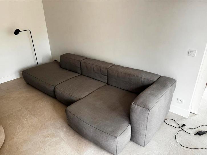 HAY Mags Soft grijs, Huis en Inrichting, Zetels | Zetels, Gebruikt, Hoekbank, 300 cm of meer, 125 tot 150 cm, Stof, Ophalen