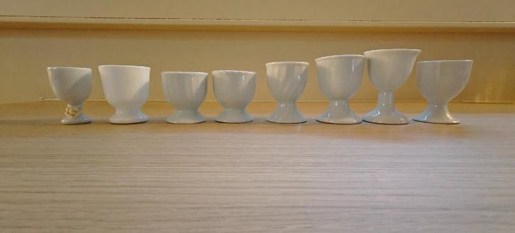 Eierdopjes 1€/st wit, Huis en Inrichting, Keuken | Servies, Zo goed als nieuw, Overige typen, Effen, Porselein, Ophalen