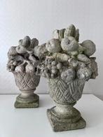 Set antieke tuinornamenten – betonnen fruitmanden – ca. 1930, Ophalen, Gebruikt, Beton, Overige typen