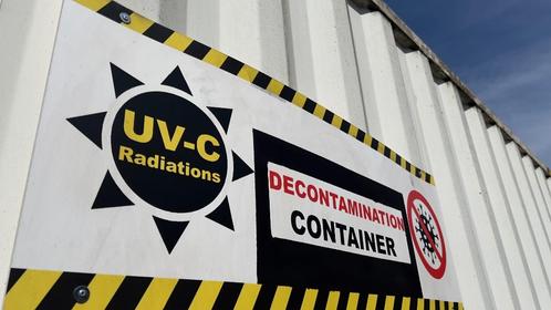 UV-C desinfectiecontainer (20 voet High Cube) 3.850€, Verzamelen, Militaria | Algemeen, Overige soorten, Overige typen, Ophalen