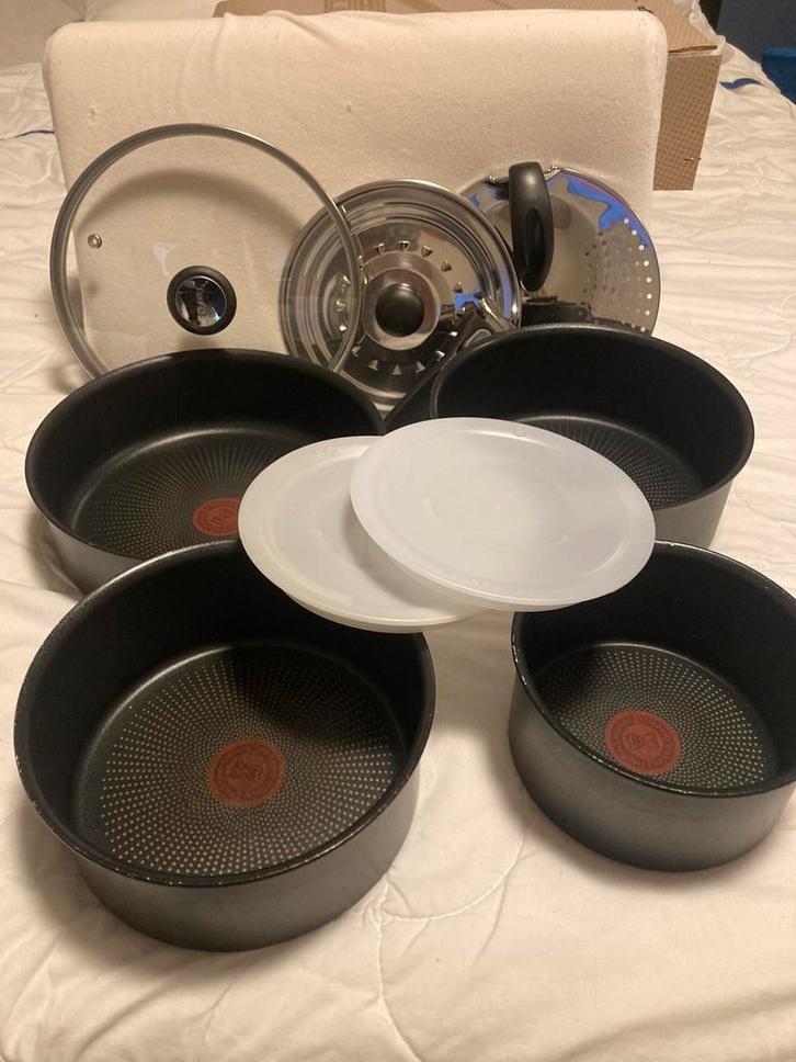 Tefal Ingenio voor inductie, 24, 22, 20, 16 cm, Huis en Inrichting, Keuken | Potten en Pannen, Zo goed als nieuw, Pannenset, Aluminium