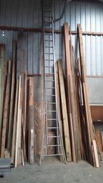 Aluminium ladder 2 x 22 treden, zeer stevig, Doe-het-zelf en Bouw, Ladders en Trappen, Ladder, Gebruikt, 4 meter of meer, Ophalen