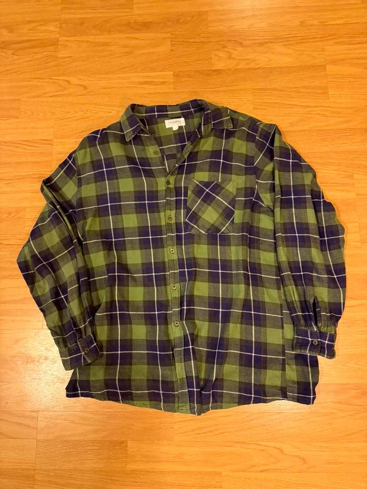 Vintage barney’s farm hemd, Kleding | Heren, Overhemden, Gedragen, Halswijdte 43/44 (XL), Groen, Ophalen of Verzenden