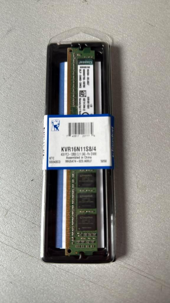 Kingston 4Gb DDR3 KVR16N11S8 met garantie, Computers en Software, RAM geheugen, Zo goed als nieuw, Desktop, 4 GB, DDR3, Ophalen of Verzenden