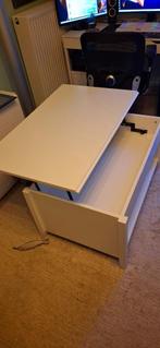 IKEA VITTERYD Verstelbare salontafel, wit, 97 cm, Ophalen, 50 tot 100 cm, 50 tot 100 cm, Zo goed als nieuw