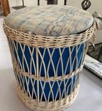 Vintage rotan mand jaren ‘70, Huis en Inrichting, Ophalen, Gebruikt, Rond, Mand